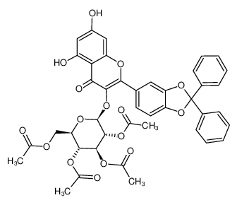 477244-18-1 2-(2,2-diphenylbenzo[1,3]dioxol-5-yl)-3-(2,3,4,6-tetra-O-acetyl)-β-D-glucopyranosyloxy-5,7-dihydroxy-4H-chromen-4-one