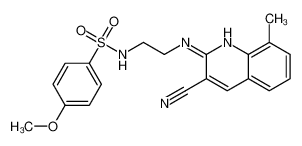 N-[2-[(3-cyano-8-methylquinolin-2-yl)amino]ethyl]-4-methoxybenzenesulfonamide 606105-24-2