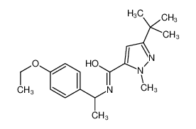 N-[1-(4-Ethoxyphenyl)ethyl]-1-methyl-3-(2-methyl-2-propanyl)-1H-p yrazole-5-carboxamide