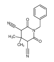 1-benzyl-4,4-dimethyl-2,6-dioxopiperidine-3,5-dicarbonitrile 64729-45-9