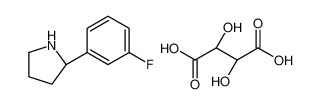 (2S,3S)-2,3-dihydroxybutanedioic acid,(2S)-2-(3-fluorophenyl)pyrrolidine 1272755-93-7