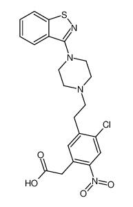 5-(2-[4-(1,2-Benzisothiazol-3-yl)-1-piperazinyl]ethyl)-4-chloro-2-nitrophenyl acetic acid 160384-40-7