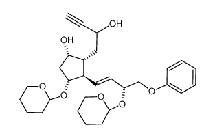 286840-20-8 spectrum, 1-[5α-hydroxy-2β-[(E)-4-phenoxy-3α-tetrahydropyran-2-yloxy-1-butenyl]-3α-tetrahydropyran-2-yloxycyclopent-1α-yl]but-3-yn-2-ol