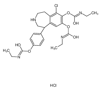 [4-[(5R)-9-chloro-7,8-bis(ethylcarbamoyloxy)-2,3,4,5-tetrahydro-1H-3-benzazepin-5-yl]phenyl] N-ethylcarbamate,hydrochloride 125375-79-3