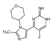 5-Fluoro-4-[2-methyl-1-(tetrahydro-2H-pyran-4-yl)-1H-imidazol-5-y l]-2-pyrimidinamine 933784-97-5