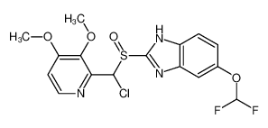 5-(difluoromethoxy)-2-[[(3,4-dimethoxy-2-pyridinyl)-chloromethyl]sulfinyl]-1H-benzimidazole 812664-93-0