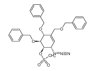 221371-37-5 (1S,2R,3S,4R)-1-azido-3,4-di-O-benzyl-5-(benzyloxymethyl)-2-O-methanesulfonylcyclohex-5-ene-2,3,4-triol