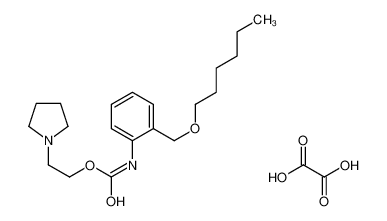 2-hydroxy-2-oxoacetate,2-pyrrolidin-1-ium-1-ylethyl N-[2-(hexoxymethyl)phenyl]carbamate 80171-61-5