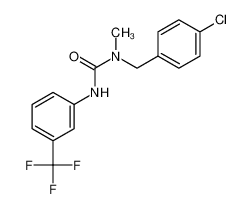 1-[(4-chlorophenyl)methyl]-1-methyl-3-[3-(trifluoromethyl)phenyl]urea 13571-40-9