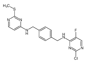 1258532-46-5 2-chloro-5-fluoro-N-(4-((2-(methylthio)pyrimidin-4-ylamino)methyl)benzyl)pyrimidin-4-amine