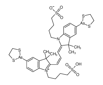 4-[5-(1,3,2-dithiarsolan-2-yl)-2-[(E,3E)-3-[5-(1,3,2-dithiarsolan-2-yl)-3,3-dimethyl-1-(4-sulfobutyl)indol-2-ylidene]prop-1-enyl]-3,3-dimethylindol-1-ium-1-yl]butane-1-sulfonate 946135-47-3