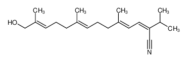 130675-19-3 (2Z,4E,8E,12E)-14-Hydroxy-2-(1-methylethyl)-5,9,13-trimethyl-2,4,8,12-tetradecatetraenenitrile