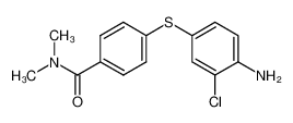 4-((4-amino-3-chlorophenyl)thio)-N,N-dimethylbenzamide 1083428-66-3