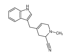 92264-35-2 4-(3-indolylmethyl)-1-methyl-1,2,3,6-tetrahydropyridine-2-carbonitrile