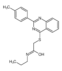 2-{[2-(4-Methylphenyl)-4-quinazolinyl]sulfanyl}-N-propylacetamide 606132-30-3