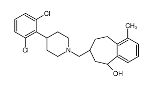 (5R,7S)-7-[[4-(2,6-dichlorophenyl)-1-piperidyl]methyl]-1-methyl-6 ,7,8,9-tetrahydro-5H-benzo[7]annulen-5-ol 371980-95-9