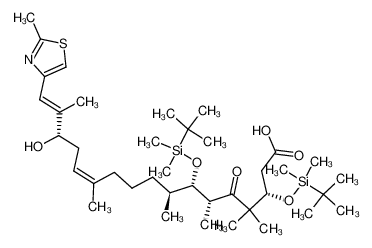 193146-26-8 (3S,6R,7S,12Z,15S,16E)-3,7-二-{[叔-丁基(二甲基)硅烷基]氧基}-15-羟基-4,4,6,8,12,16-六甲基-17-(2-甲基-1,3-噻唑-4-基)-5-氧代十七碳-12,16-二烯酸