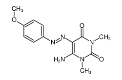 76789-33-8 spectrum, 6-amino-5-((4-methoxyphenyl)diazenyl)-1,3-dimethylpyrimidine-2,4(1H,3H)-dione