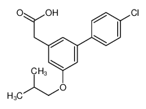 2-[3-(4-chlorophenyl)-5-(2-methylpropoxy)phenyl]acetic acid 61888-63-9