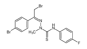 N1-(4-FLUOROPHENYL)-2-[2-BROMO-1-(4-BROMOPHENYL)ETHYLIDENE]-1-METHYLHYDRAZINE-1-CARBOTHIOAMIDE