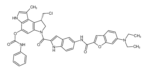 [(8S)-8-(chloromethyl)-6-[5-[[6-(diethylamino)-1-benzofuran-2-carbonyl]amino]-1H-indole-2-carbonyl]-1-methyl-7,8-dihydro-3H-pyrrolo[3,2-e]indol-4-yl] N-phenylcarbamate 119813-10-4