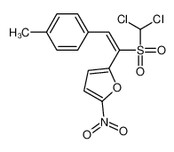 2-[1-(dichloromethylsulfonyl)-2-(4-methylphenyl)ethenyl]-5-nitrofuran 62429-93-0