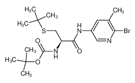 (R)-1-(6-溴-5-甲基吡啶-3-基氨基)-3-(叔丁基硫代)-1-氧代丙烷-2-基氨基甲酸叔丁酯