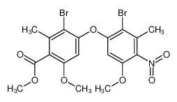 93796-69-1 methyl 5-bromo-4-(2-bromo-5-methoxy-3-methyl-4-nitrophenoxy)-2-methoxy-6-methylbenzoate