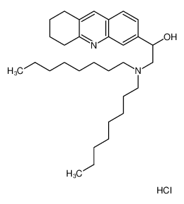 2-(dioctylamino)-1-(5,6,7,8-tetrahydroacridin-3-yl)ethanol,hydrochloride 5438-96-0