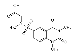 [[(1,3-Dimethyl-2,4-dioxo-1,2,3,4-tetrahydro-quinazolin-6-yl)sulfonyl](methyl)amino]acetic acid 773877-46-6