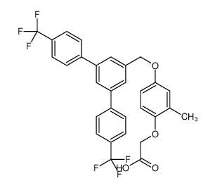 (4-{[4,4''-Bis(trifluoromethyl)-1,1':3',1''-terphenyl-5'-yl]metho xy}-2-methylphenoxy)acetic acid 870289-06-8