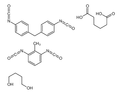 butane-1,4-diol,1,3-diisocyanato-2-methylbenzene,hexanedioic acid,1-isocyanato-4-[(4-isocyanatophenyl)methyl]benzene 60865-39-6