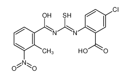 5-chloro-2-[(2-methyl-3-nitrobenzoyl)carbamothioylamino]benzoic acid 586392-50-9