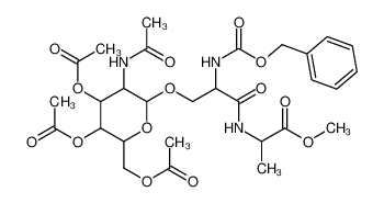 methyl 2-[[3-[3-acetamido-4,5-diacetyloxy-6-(acetyloxymethyl)oxan-2-yl]oxy-2-(phenylmethoxycarbonylamino)propanoyl]amino]propanoate