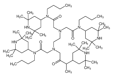 120215-28-3 2,2'-((2-((2-(丁基(2,2,6,6-四甲基哌啶-4-基)氨基)-2-氧代乙基)(2-氧代-3-(2,2,6,6-四甲基哌啶-4-基)丁基)氨基)乙基)氮烷二基)双(N-丁基-N-(2,2,6,6-四甲基哌啶-4-基)乙酰胺)