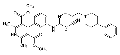 dimethyl 4-[3-[[N-cyano-N'-[3-(4-phenylpiperidin-1-yl)propyl]carbamimidoyl]amino]phenyl]-2,6-dimethyl-1,4-dihydropyridine-3,5-dicarboxylate 216508-01-9