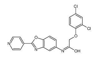 2-(2,4-dichlorophenoxy)-N-(2-pyridin-4-yl-1,3-benzoxazol-5-yl)acetamide 5802-35-7