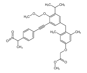 851227-47-9 (4-{3-isopropyl-4-methoxymethoxy-5-[4-(1-nitroethyl)phenylethynyl]benzyl}-3,5-dimethylphenoxy)acetic acid methyl ester