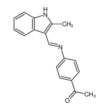 1-(4-{[1-(2-Methyl-1H-indol-3-yl)-meth-(E)-ylidene]-amino}-phenyl)-ethanone 304665-69-8