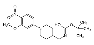 tert-butyl N-[[1-(3-methoxy-4-nitrophenyl)piperidin-4-yl]methyl]carbamate 1420840-90-9