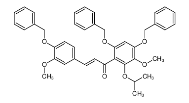 204591-44-6 spectrum, 3-(4-(benzyloxy)-3-methoxyphenyl)-1-(4,6-bis(benzyloxy)-2-isopropoxy-3-methoxyphenyl)prop-2-en-1-one