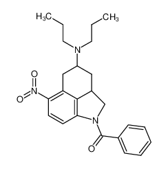 (+-)-1-Benzoyl-4-di-n-propylamino-6-nitro-1,2,2a,3,4,5-hexahydrobenz[c,d]indole 100561-42-0