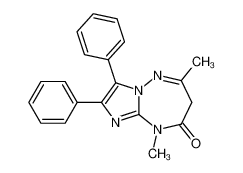 6,9-dimethyl-2,3-diphenyl-7H-imidazo[1,2-b][1,2,4]triazepin-8-one 70966-23-3