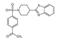 1-(4-{[4-(1,3-Benzothiazol-2-yl)-1-piperidinyl]sulfonyl}phenyl)et hanone 606082-27-3