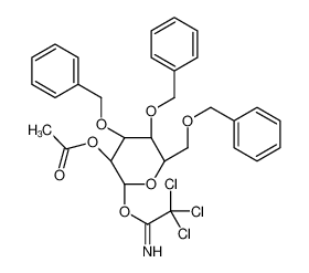 2-O-Acetyl-3,4,6-tri-O-benzyl-1-O-(2,2,2-trichloroethanimidoyl)-α -D-glucopyranose 108869-64-3