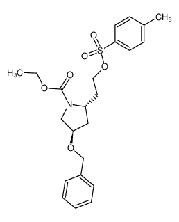 (2R,4R)-4-benzyloxy-1-ethoxycarbonyl-2-[2-(p-toluenesulfonyloxy)ethyl]pyrrolidine 191092-15-6