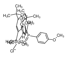 870622-12-1 structure, C34H47Cl2O3P2Pd