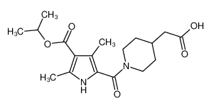 (1-{[4-(Isopropoxycarbonyl)-3,5-dimethyl-1H-pyrrol-2-yl]carbonyl}piperidin-4-yl)acetic acid 1142210-05-6