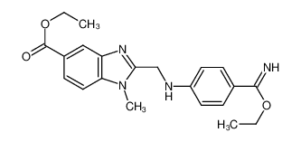 ethyl 2-[({4-[imino(ethoxy)methyl]phenyl}amino)methyl]-1-methyl-1H-benzimidazole-5-carboxylate 1422435-37-7