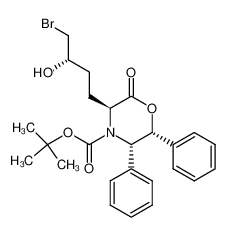 tert-butyl (3S,5S,6R)-3-[(3S)-3-hydroxy-4-bromo-butyl]-2-oxo-5,6-diphenyl-1,4-oxazinane-4-carboxylate 869111-54-6